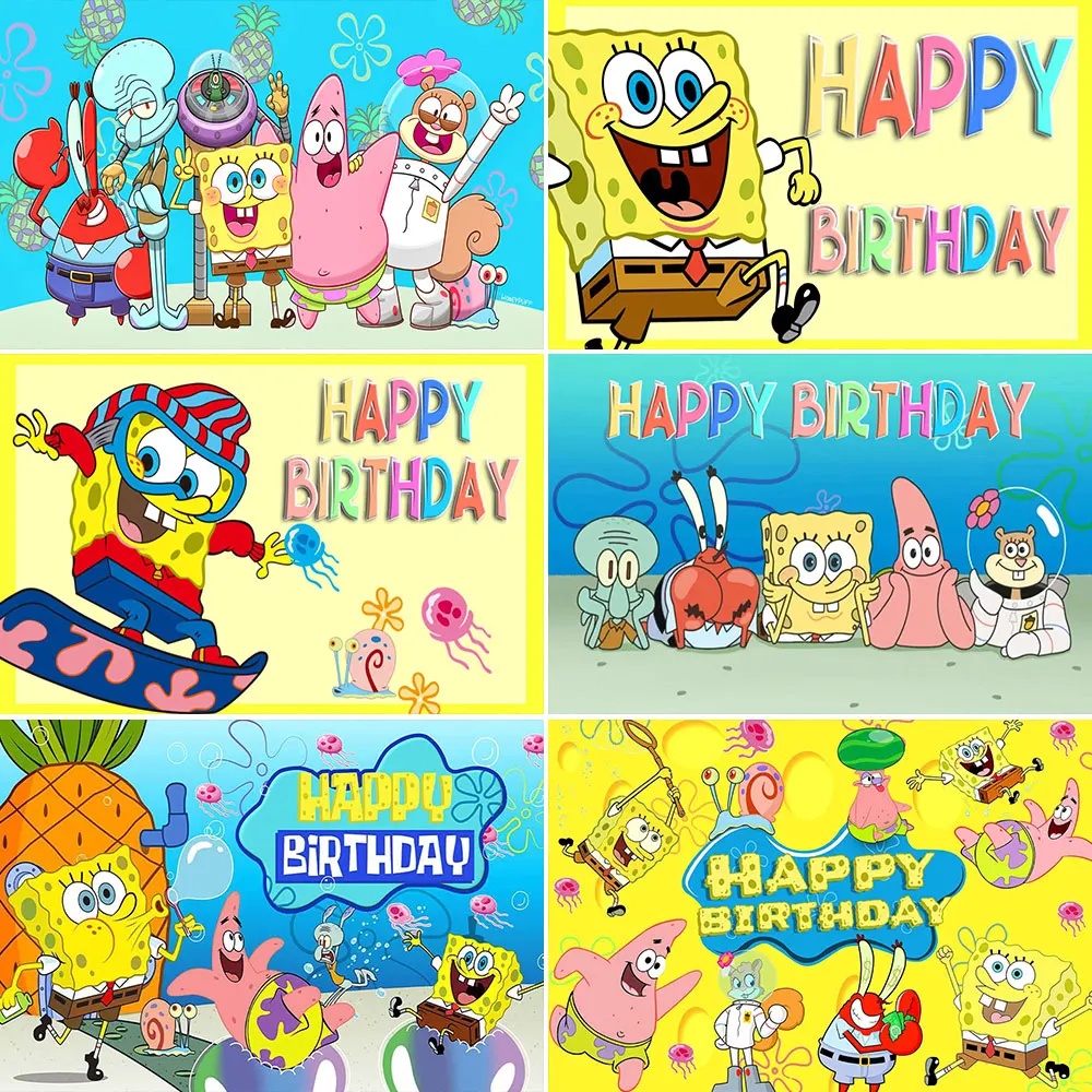 Cartoon SpongeBobs SquarePants Background Children Party Decor Supply Baby Shower Banner Poster Custom Backdrop Photography Prop
Cartoon SpongeBobs SquarePants Background Children Party Decor Supply Baby Shower Banner Poster Custom Backdrop Photography Prop