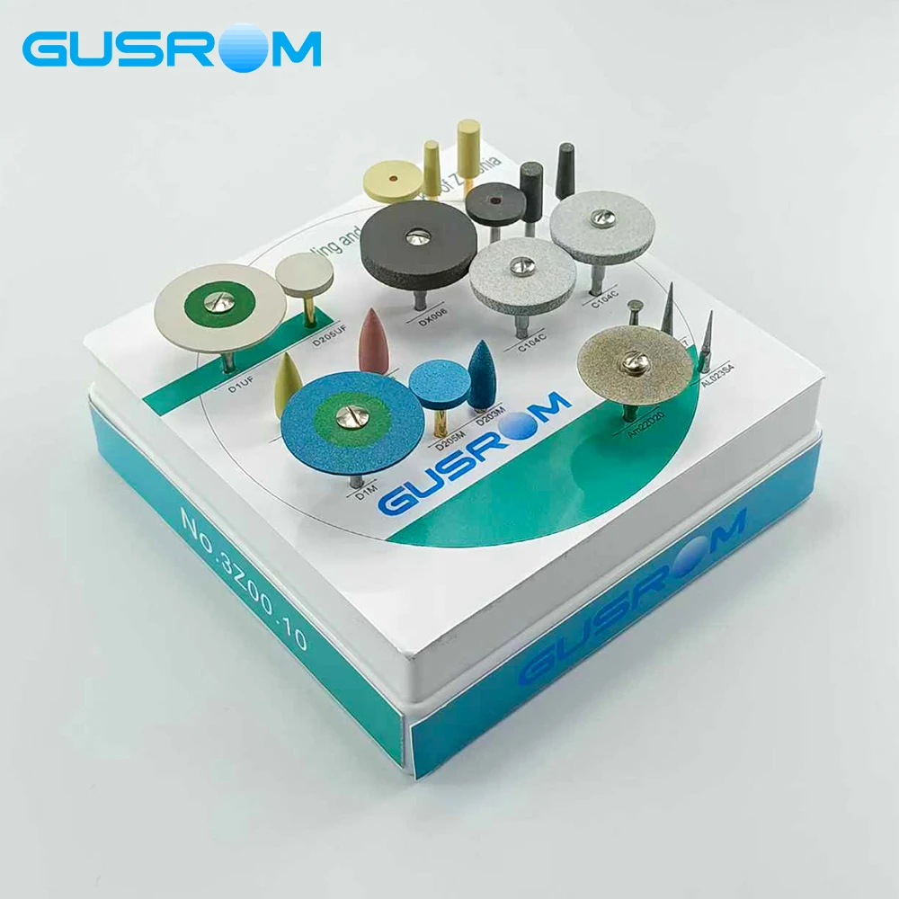 GUSROM Dental Lab Zirconia Grinding Polishing Burs Set HP Shank Rotary Tools for Emax Ceramic Post-Sintering Finishing High
GUSROM Dental Lab Zirconia Grinding Polishing Burs Set HP Shank Rotary Tools for Emax Ceramic Post-Sintering Finishing High