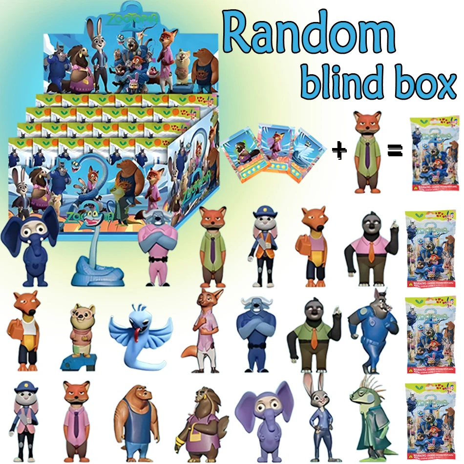 24 шт., слепая коробка Zootopia, милая фигурка Ника Джуди, загадочная коробка, аниме, украшение для рабочего стола, фигурки, мультяшная коллекция
24 шт., слепая коробка Zootopia, милая фигурка Ника Джуди, загадочная коробка, аниме, украшение для рабочего стола, фигурки, мультяшная коллекция