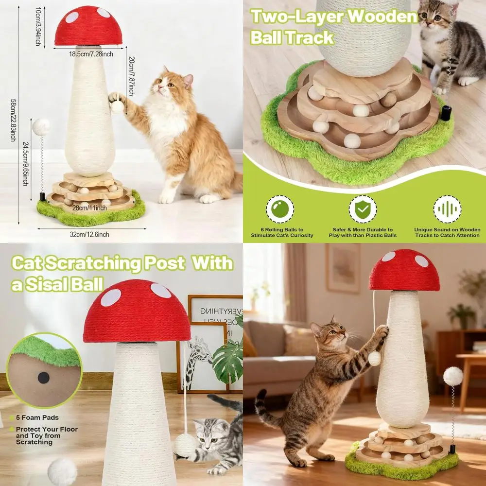 Интерактивный кошачий дерево-игровой комплекс с 2-уровневой дорожкой и пружинным мячиком, сизалевый ствол для когтетрещения для домашних кошек
Интерактивный кошачий дерево-игровой комплекс с 2-уровневой дорожкой и пружинным мячиком, сизалевый ствол для когтетрещения для домашних кошек