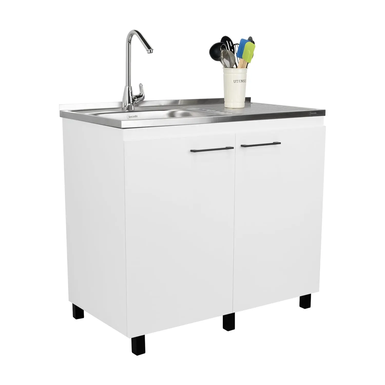 Stainless Steel Utility Sink Cabinet with Shelf, Wide Double-Door Base, Laundry Kitchen Station, Custom
Stainless Steel Utility Sink Cabinet with Shelf, Wide Double-Door Base, Laundry Kitchen Station, Custom