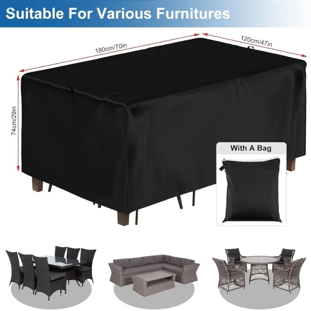 Чехол для садовой мебели, защитный чехол 210D, подходящий для столов и стульев во дворе взимку. Прочный защитный чехол.
Чехол для садовой мебели, защитный чехол 210D, подходящий для столов и стульев во дворе взимку. Прочный защитный чехол.