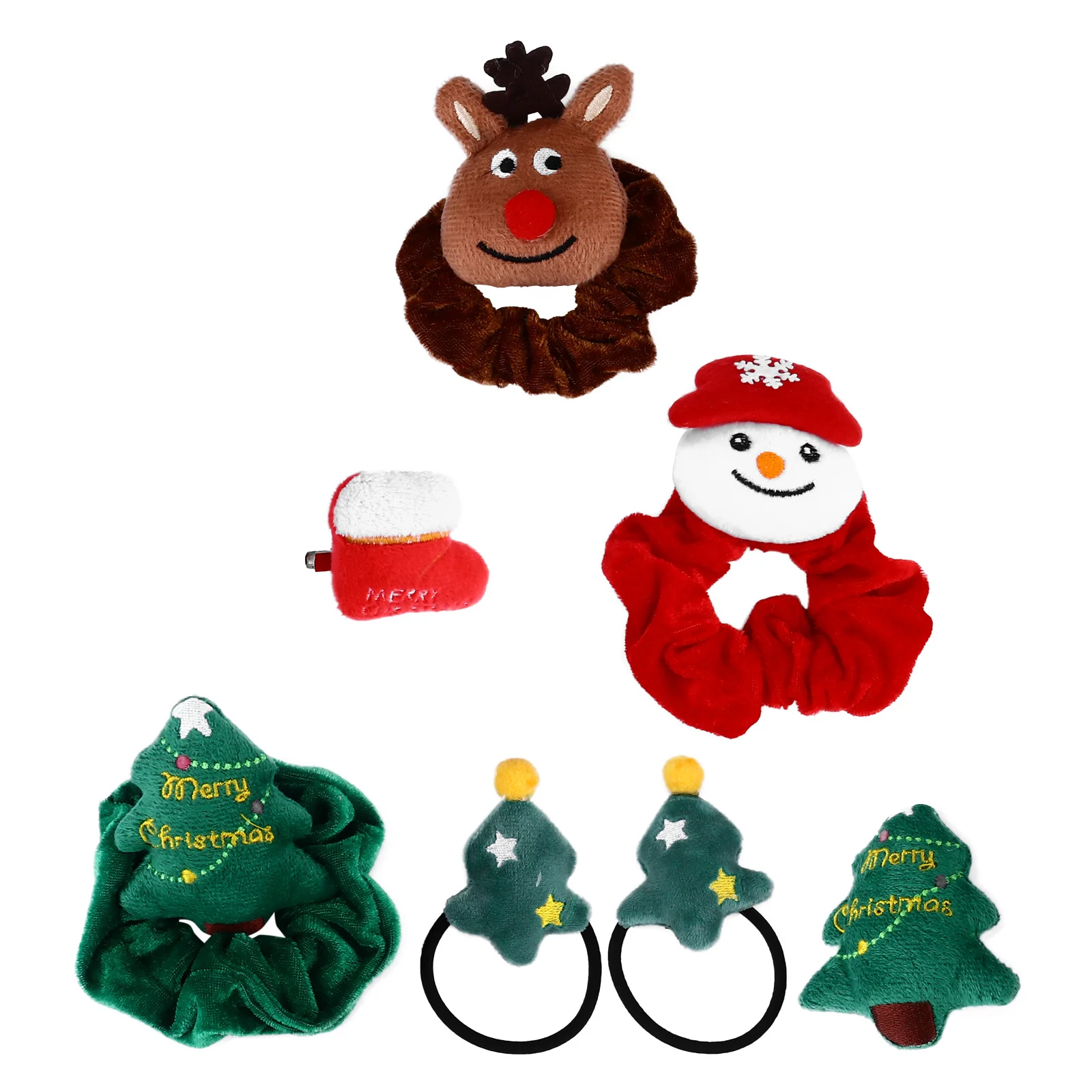 7 Pcs/Set Little Hair Clip Head Rope Ribbons Christmas Hairpin Polyester Rings
7 Pcs/Set Little Hair Clip Head Rope Ribbons Christmas Hairpin Polyester Rings
