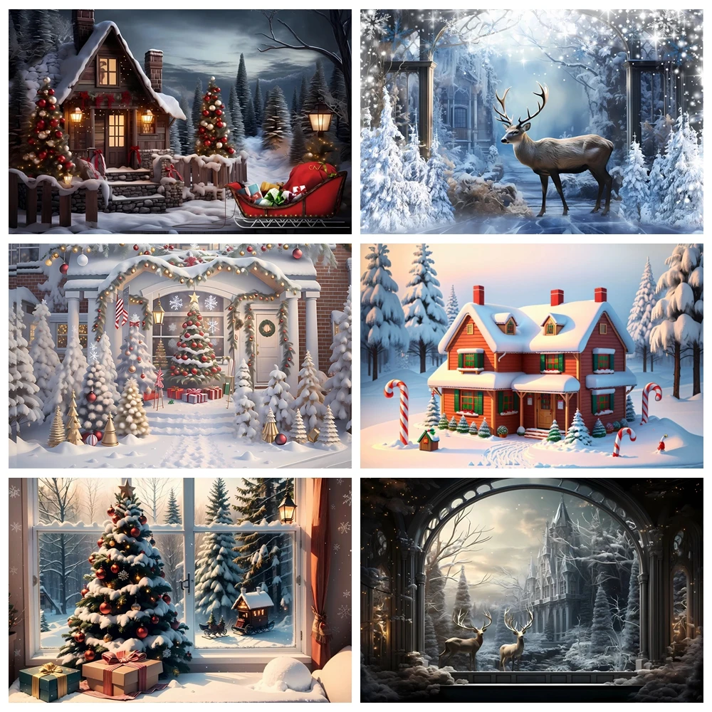 Christmas Photography Backdrop Christmas Tree Cabin Snow Family Party Decoration Children's Portrait Photography Studio Supplies
Christmas Photography Backdrop Christmas Tree Cabin Snow Family Party Decoration Children's Portrait Photography Studio Supplies