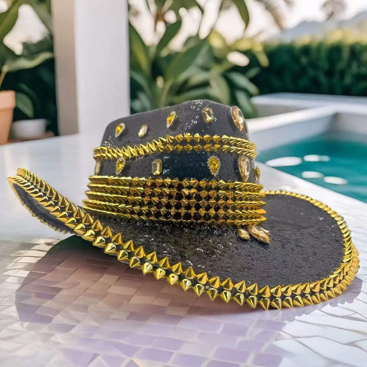 HongLuan Glitter Costume Hat Adult & Cowboy Hats Rhinestone for Woman, Cowboy Cosplay Female Accessories & Cowgirl Cap
HongLuan Glitter Costume Hat Adult & Cowboy Hats Rhinestone for Woman, Cowboy Cosplay Female Accessories & Cowgirl Cap