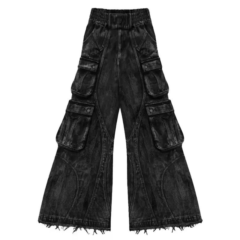European and American heavy industry jeans Goth Harajuku Millennium Multi-Pocket Black Jeans Loose Drag Pants Street Hip Hop Rap
European and American heavy industry jeans Goth Harajuku Millennium Multi-Pocket Black Jeans Loose Drag Pants Street Hip Hop Rap