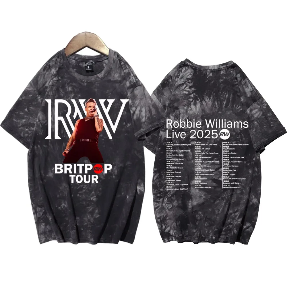 Robbie Williams 2025 UK Tour Tie Dye Shirts Unisex Round Neck Short Sleeve Tee Fans Gift
Robbie Williams 2025 UK Tour Tie Dye Shirts Unisex Round Neck Short Sleeve Tee Fans Gift