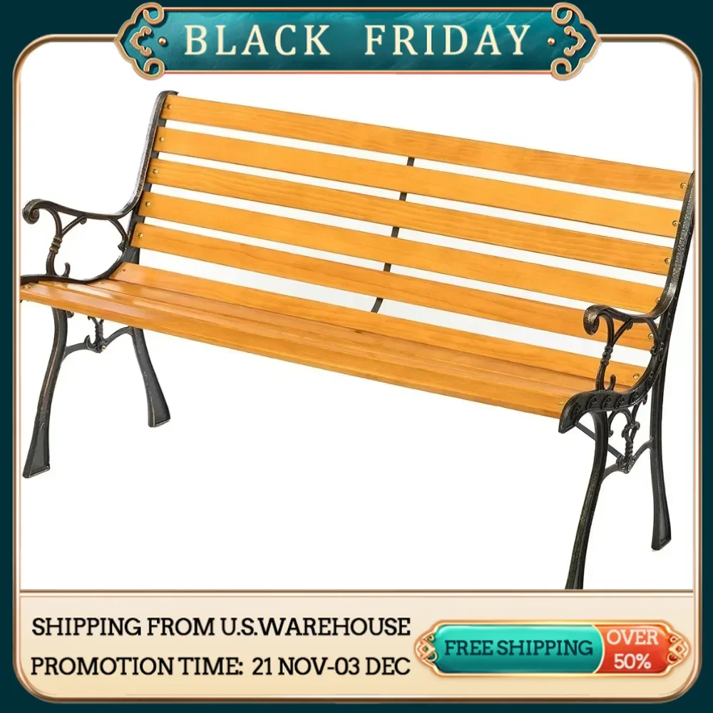Garden outdoor bench, wooden outdoor park terrace, garden courtyard bench with designed steel armrests and legs, black
Garden outdoor bench, wooden outdoor park terrace, garden courtyard bench with designed steel armrests and legs, black