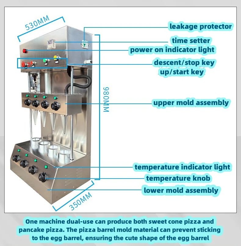 Electric Pizza Cone Maker Cone Pizza Forming Machine Fast Food Pizza Cone Making Machine
Electric Pizza Cone Maker Cone Pizza Forming Machine Fast Food Pizza Cone Making Machine