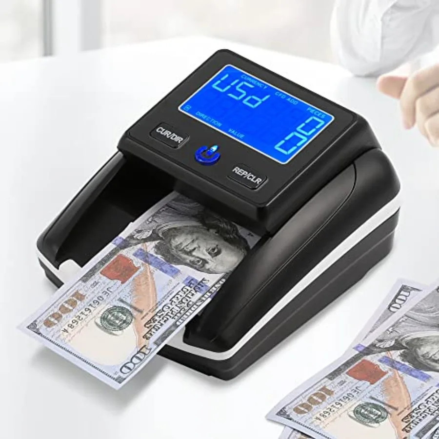 Portable counterfeit bill detector for retail use, ABS plastic, black, rechargeable with 4-way direction detection, visual/audi
Portable counterfeit bill detector for retail use, ABS plastic, black, rechargeable with 4-way direction detection, visual/audi