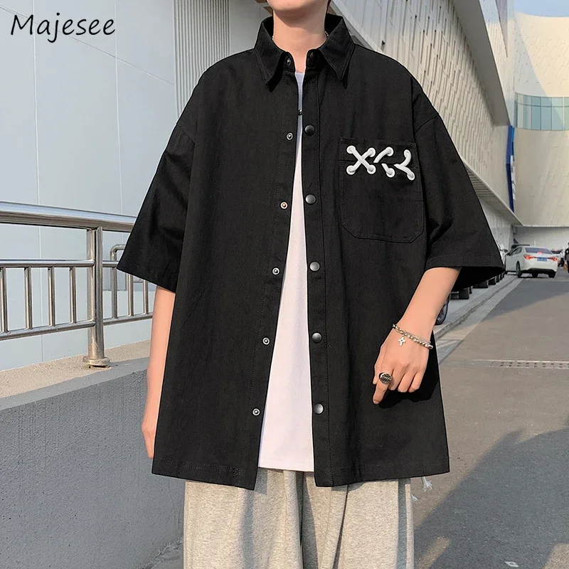 Shirts Men Handsome High Street Retro Design Teens Hip Hop Cool All-match Black Trendy Hot Sale Male Camisa Clothing Ins College
Shirts Men Handsome High Street Retro Design Teens Hip Hop Cool All-match Black Trendy Hot Sale Male Camisa Clothing Ins College