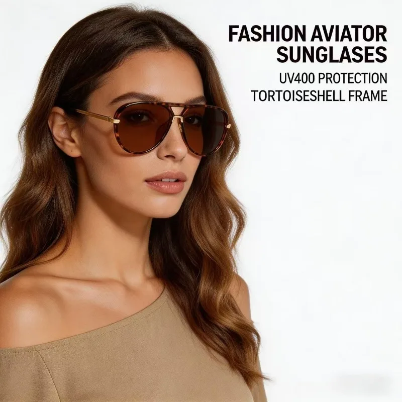 Fashion Luxury Women's Sunglasses High-Quality Aviator Oversized Glasses Summer Travel Shades Men's Retro Sunglasses Glasses
Fashion Luxury Women's Sunglasses High-Quality Aviator Oversized Glasses Summer Travel Shades Men's Retro Sunglasses Glasses