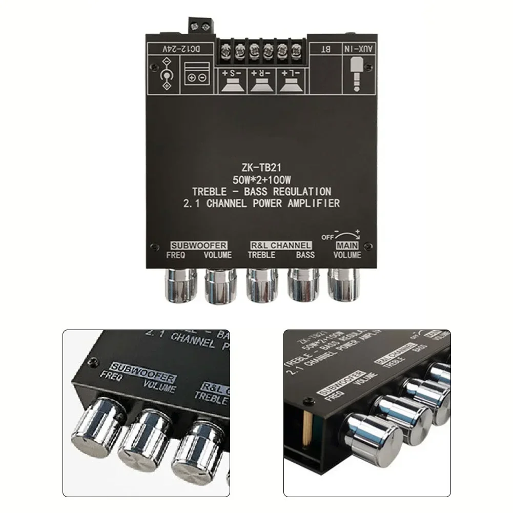 ZK-TB21 Audio 2.1 Channel Blueteeth-compatible TB21 Subwoofer Amplifier Board 50W*2 100W Adjustable Amplifier Module 20Hz-200Hz
ZK-TB21 Audio 2.1 Channel Blueteeth-compatible TB21 Subwoofer Amplifier Board 50W*2 100W Adjustable Amplifier Module 20Hz-200Hz