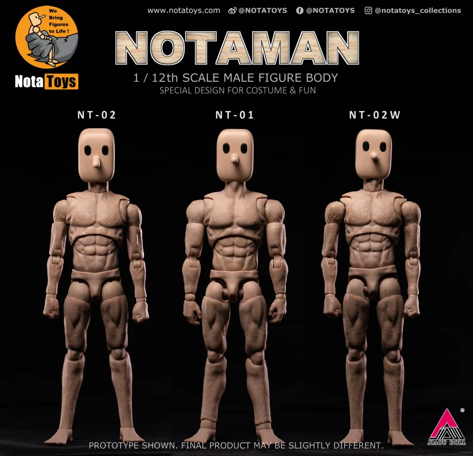 NOTA Notaman 1/12 Strong Muscular Male Body With Square Head Model 16.5cm Action Figure Flexible Joint Body Doll Toy
NOTA Notaman 1/12 Strong Muscular Male Body With Square Head Model 16.5cm Action Figure Flexible Joint Body Doll Toy