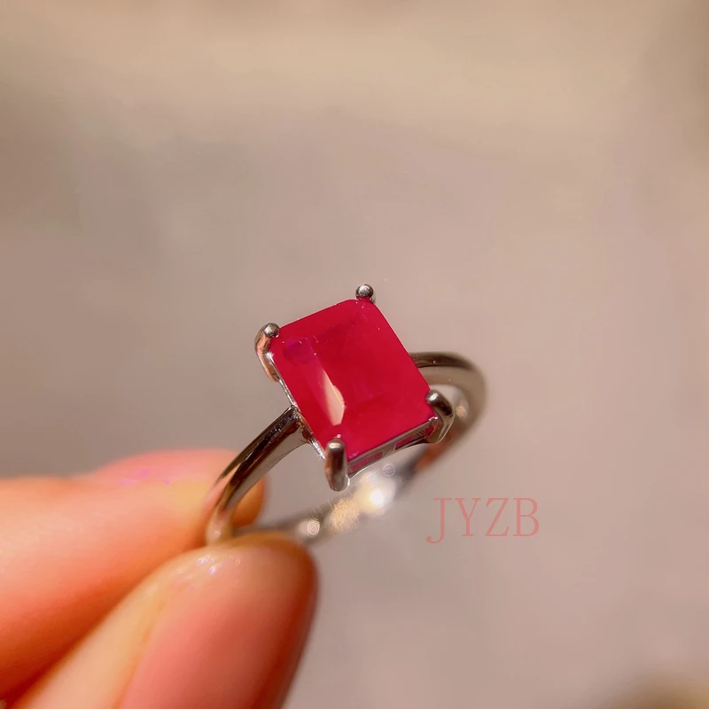 Natural ruby ring romantic style fine jewelry, Valentine's Day gift choice 7x9mm
Natural ruby ring romantic style fine jewelry, Valentine's Day gift choice 7x9mm