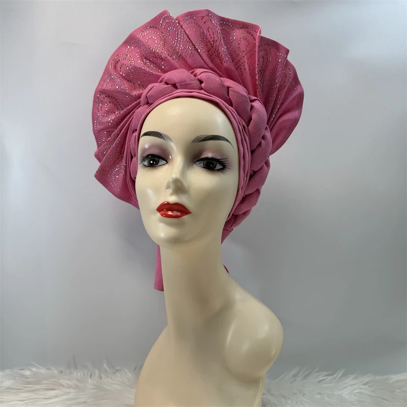 Высококачественный африканский нигерийский головной убор Gele: элегантный тюрбан с камнями, повязка на голову, шарф-платок, головная шапка, новый брендовый головной убор Gele
Высококачественный африканский нигерийский головной убор Gele: элегантный тюрбан с камнями, повязка на голову, шарф-платок, головная шапка, новый брендовый головной убор Gele