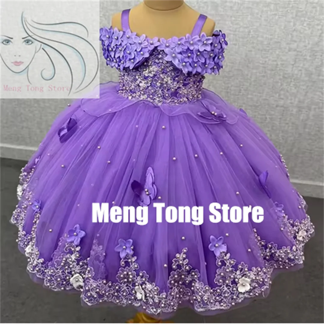 Customized Flower Girl Dress For Wedding Tulle With Pearls Applique O-neck Princess Dresses Kids Party Birthday Ball Gown
Customized Flower Girl Dress For Wedding Tulle With Pearls Applique O-neck Princess Dresses Kids Party Birthday Ball Gown