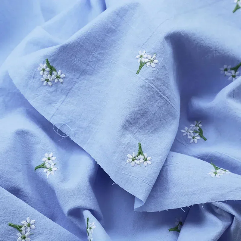 White Daisy Embroidered Cotton Fabric for Clothing Dolls Handmade Sewing Accessories Fabric By The Yard
White Daisy Embroidered Cotton Fabric for Clothing Dolls Handmade Sewing Accessories Fabric By The Yard