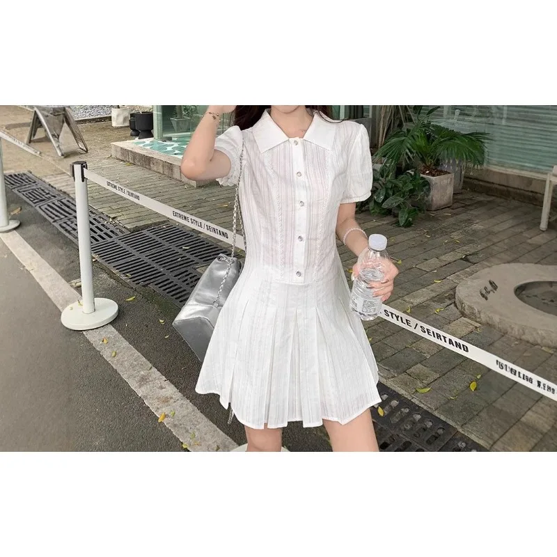 2026 spring and summer college style lapel dress a word sweet skirt
2026 spring and summer college style lapel dress a word sweet skirt