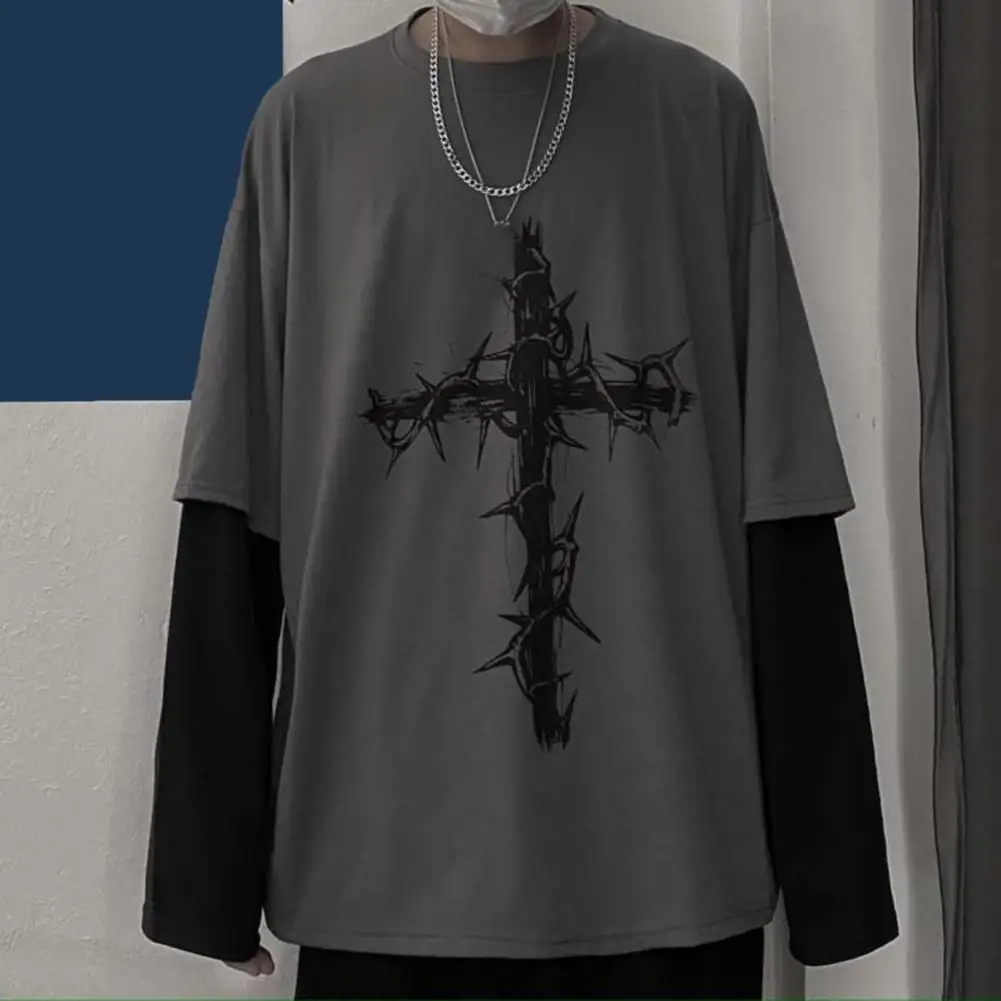 Men Printed Long Sleeve T-shirt Hop Style Men's Thorn Print Long Sleeve T-shirt Oversized Streetwear Tee Shirt For Summer Dark
Men Printed Long Sleeve T-shirt Hop Style Men's Thorn Print Long Sleeve T-shirt Oversized Streetwear Tee Shirt For Summer Dark
