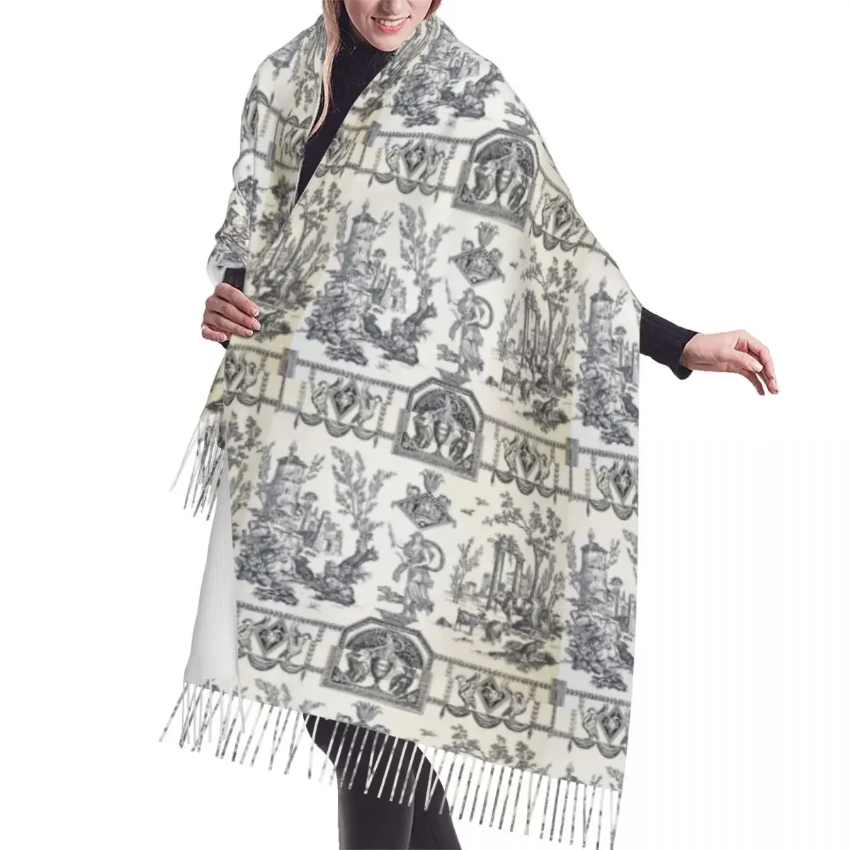 Французский Toile De Jouy Diane Huntress, черный шарф с кисточками, женские мягкие традиционные французские художественные шали, женские зимние шарфы
Французский Toile De Jouy Diane Huntress, черный шарф с кисточками, женские мягкие традиционные французские художественные шали, женские зимние шарфы