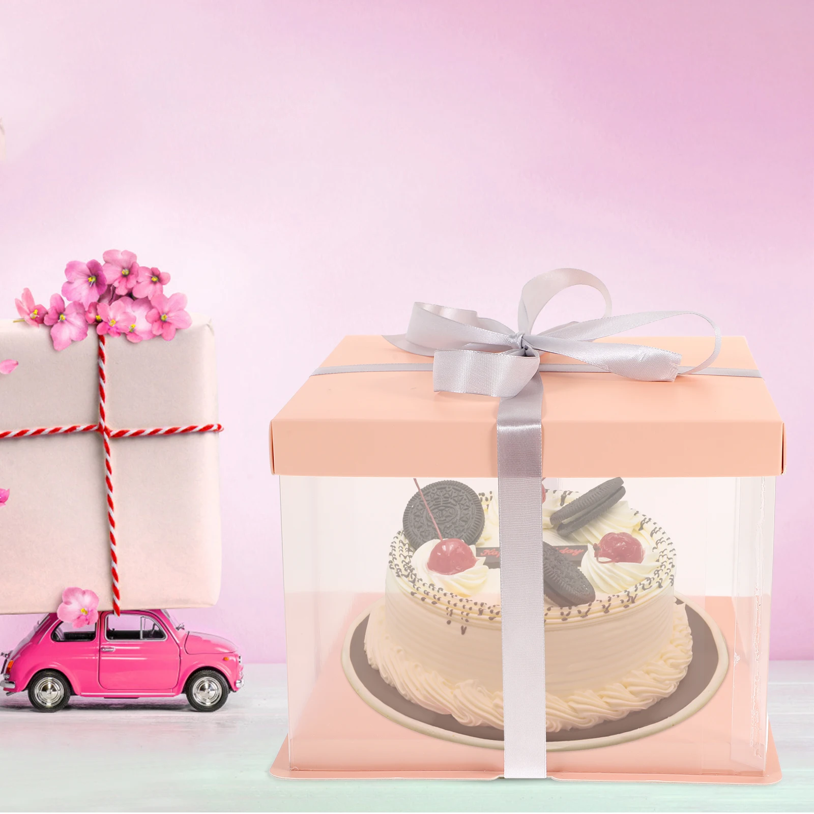 5pcs 6 Inch Transparent Cake Box 21.5x21.5x16cm Baking Packaging Container Carry Case for Birthday Holiday Pink
5pcs 6 Inch Transparent Cake Box 21.5x21.5x16cm Baking Packaging Container Carry Case for Birthday Holiday Pink