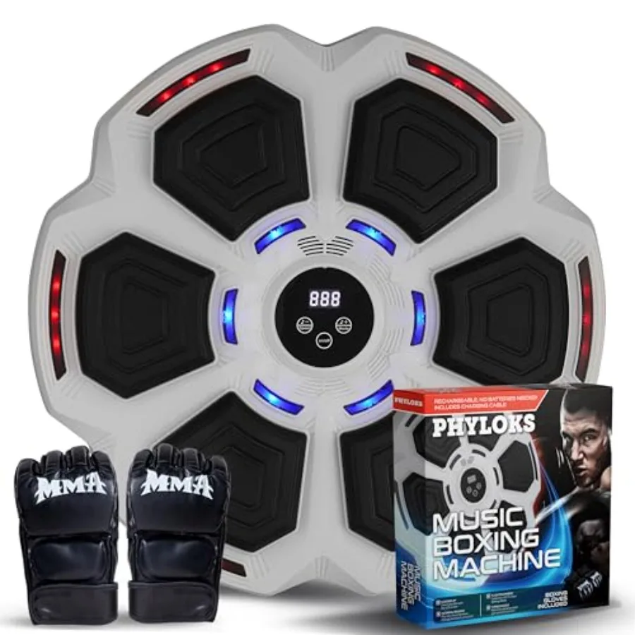 ™ Music Boxing Machine with Gloves, 9 Speeds and 9 Modes, Bring The Boxing Arena Home with Smart Reflex Lights, Music Punching
™ Music Boxing Machine with Gloves, 9 Speeds and 9 Modes, Bring The Boxing Arena Home with Smart Reflex Lights, Music Punching