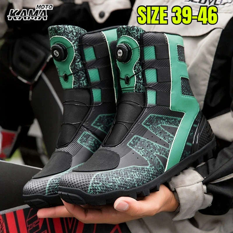 Men's Motorcycle Riding Boots Anti-slip Off-road Racing Shoes All Season Wear Resistant Motorbike Touring Footwear botas moto
Men's Motorcycle Riding Boots Anti-slip Off-road Racing Shoes All Season Wear Resistant Motorbike Touring Footwear botas moto
