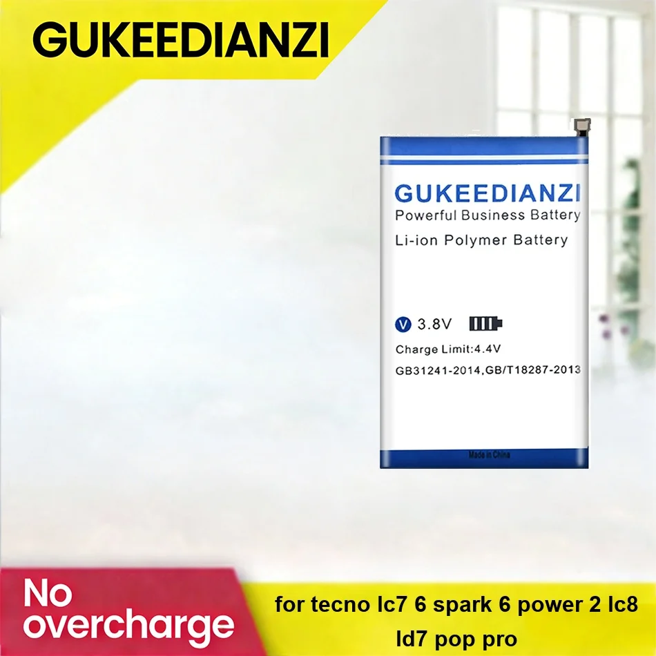 Mobile Phone Battery Premium Replacement BL-58BT BL-38AT 4800-6800mAh For Tecno LC7 6 Spark 6 Power 2 LC8 LD7 Pop Pro
Mobile Phone Battery Premium Replacement BL-58BT BL-38AT 4800-6800mAh For Tecno LC7 6 Spark 6 Power 2 LC8 LD7 Pop Pro