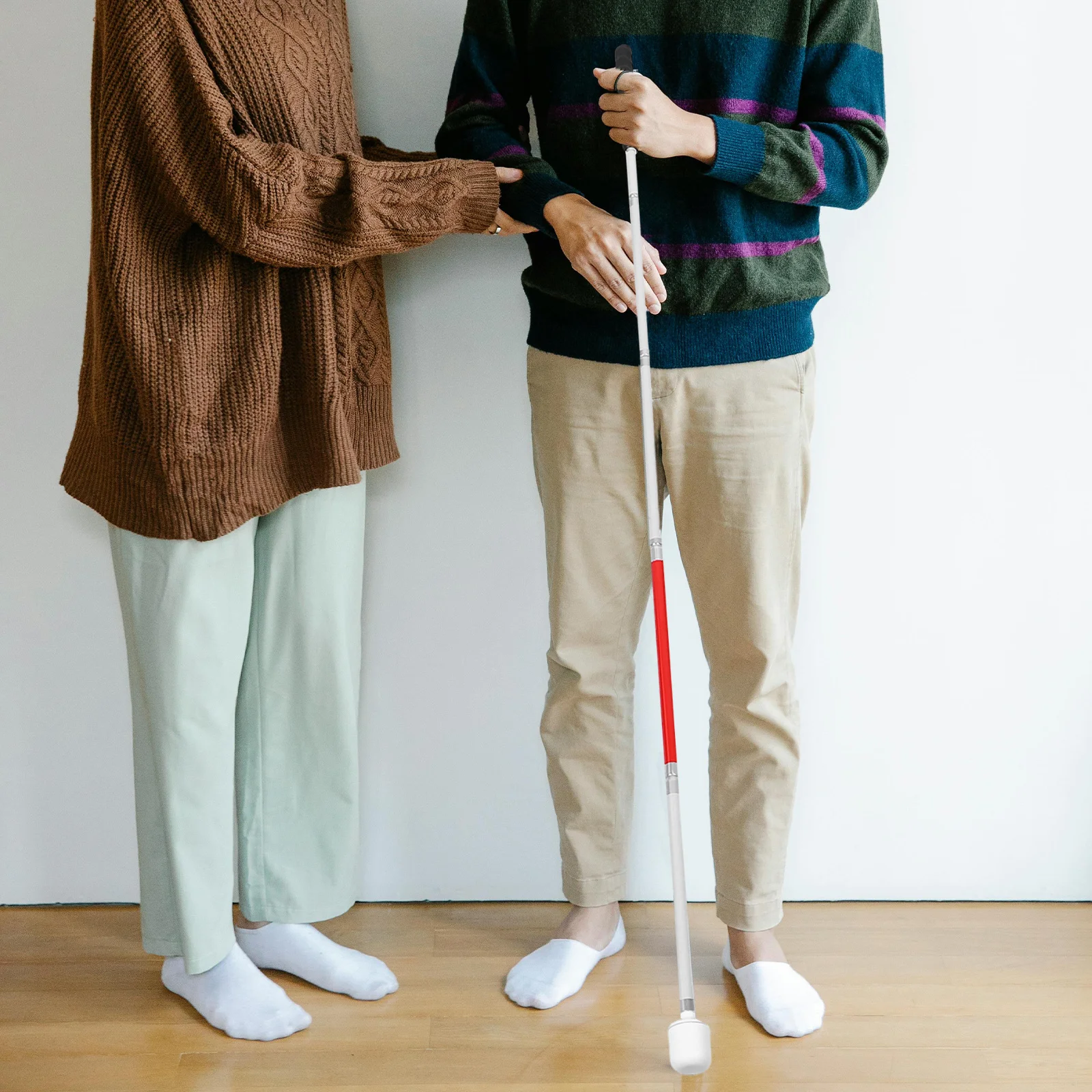Blind Cane: 5-Section Foldable Aluminum Travel Portable Mobility Walking Stick For Seniors Anti-Slip Ground Support
Blind Cane: 5-Section Foldable Aluminum Travel Portable Mobility Walking Stick For Seniors Anti-Slip Ground Support