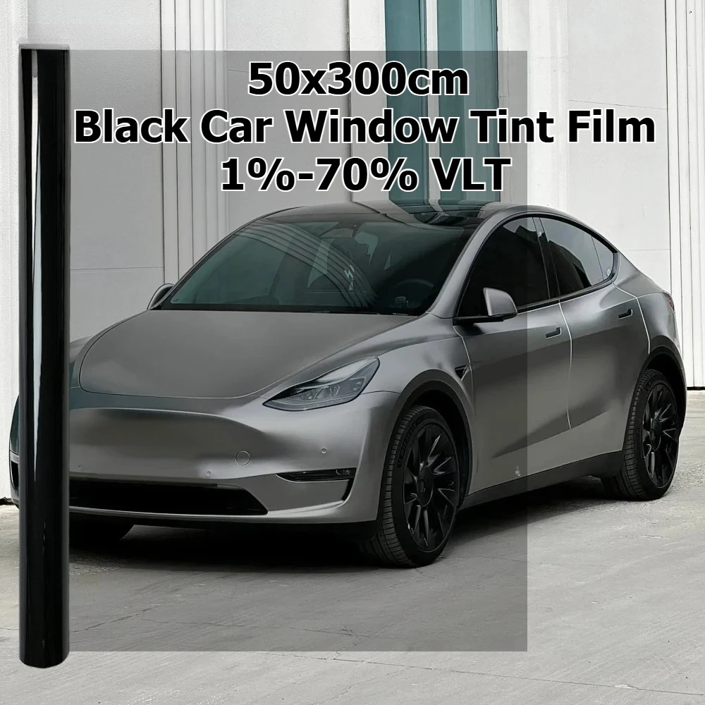 50x300cm Black Car Window Tint Film 1%-70% VLT UV Protection Heat Insulation Privacy Sun Shade Glass Sticker Foils
50x300cm Black Car Window Tint Film 1%-70% VLT UV Protection Heat Insulation Privacy Sun Shade Glass Sticker Foils
