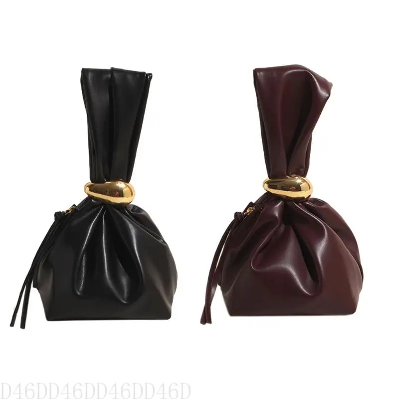 D46D Sophisticated Women's Wristlet Bag With Knots Accent Spacious Bucket Handbag Evening Purse for Women Girls
D46D Sophisticated Women's Wristlet Bag With Knots Accent Spacious Bucket Handbag Evening Purse for Women Girls
