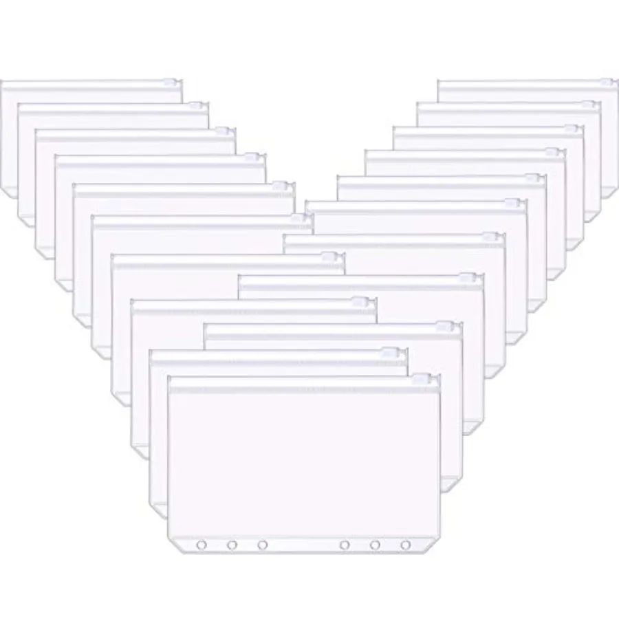60 Packs A6 Size 6 Holes Binder Pockets Plastic Binder Zipper Folders Waterproof 6 Holes Zipper Loose Leaf Bags for Documents N
60 Packs A6 Size 6 Holes Binder Pockets Plastic Binder Zipper Folders Waterproof 6 Holes Zipper Loose Leaf Bags for Documents N