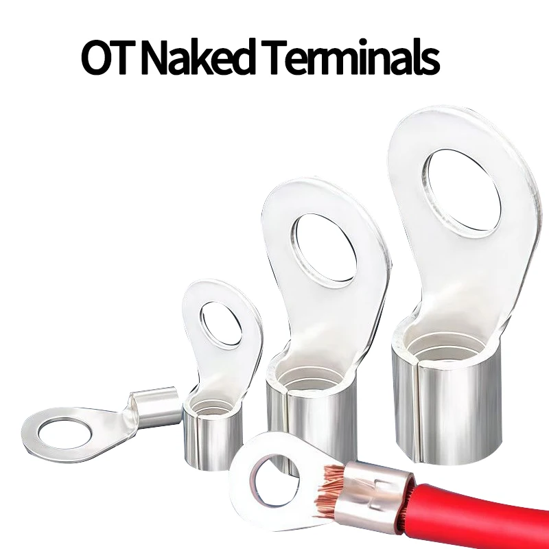 100pcs Electrical Cable Connectors Cold Terminals Crimping Tips 6.3 9mm Ring Lugs High Pass 8AWG Bare Terminal Block for Wires
100pcs Electrical Cable Connectors Cold Terminals Crimping Tips 6.3 9mm Ring Lugs High Pass 8AWG Bare Terminal Block for Wires