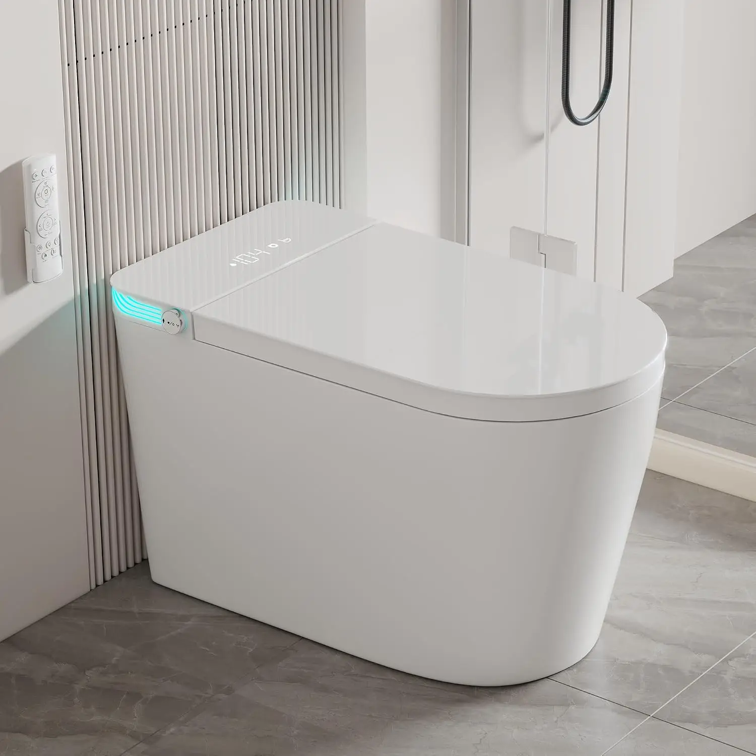 Smart Toilet with Bidet, Heated Seat, Auto Flush, Auto Soft-Close Seat & Lid, Foot Sensor, Warm Water Wash&Air Dry, Tankless Ele
Smart Toilet with Bidet, Heated Seat, Auto Flush, Auto Soft-Close Seat & Lid, Foot Sensor, Warm Water Wash&Air Dry, Tankless Ele