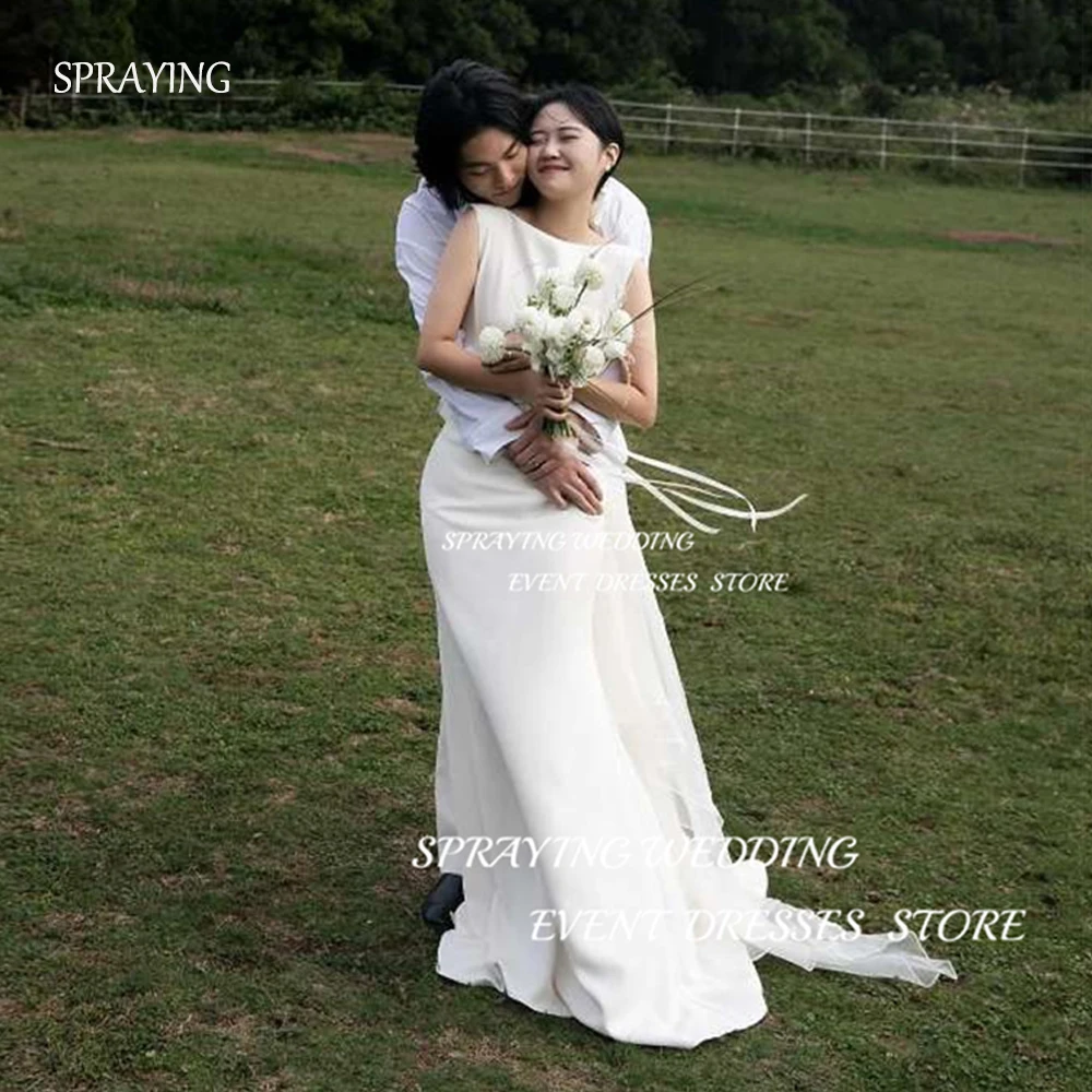 SPRAYING Elegant Mermaid Korea Wedding Photo Shoot Dresses O Neck Sleeveless Floor Length Bridal Gowns 웨딩드레스 Customized 2025
SPRAYING Elegant Mermaid Korea Wedding Photo Shoot Dresses O Neck Sleeveless Floor Length Bridal Gowns 웨딩드레스 Customized 2025