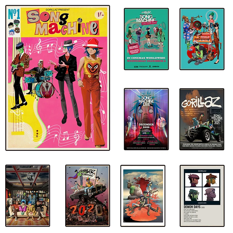 Скандинавский поп-постер Gorillaz, музыка, рандомная картина в стиле хип-хоп, настенное художественное украшение, милый Декор для бара и клуба, холщовые постеры
Скандинавский поп-постер Gorillaz, музыка, рандомная картина в стиле хип-хоп, настенное художественное украшение, милый Декор для бара и клуба, холщовые постеры