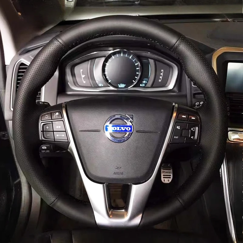for Volvo V40 XC60 S60 LV60 S80L Hand Stitched black non-slip Genuine Leather Car Steering Wheel Cover Auto Parts
for Volvo V40 XC60 S60 LV60 S80L Hand Stitched black non-slip Genuine Leather Car Steering Wheel Cover Auto Parts