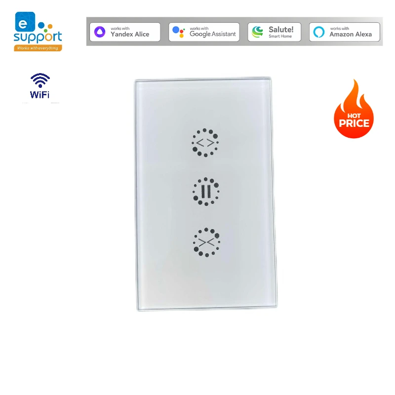 WiFi Smart Touch Curtain Switch EU/US Electric Touch Blinds Curtain Switch eWelink APP Voice Control Alexa Google Salute Yandex
WiFi Smart Touch Curtain Switch EU/US Electric Touch Blinds Curtain Switch eWelink APP Voice Control Alexa Google Salute Yandex