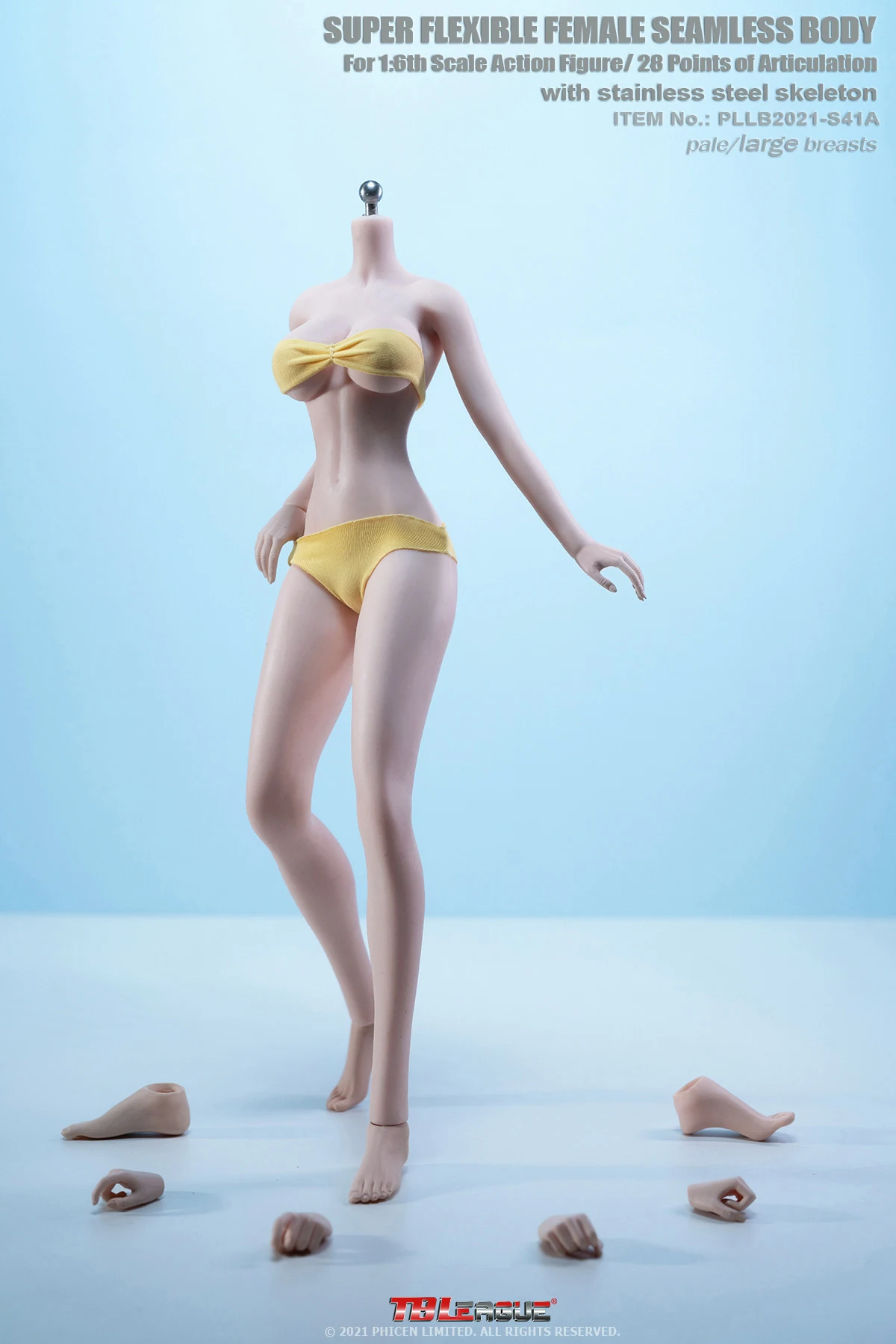 TBLeague 1/6 PLLB2021-S41A Pale Skin Large Breast Seamless Action Figure Flexible Changable Feet Doll No Head Sculpt
TBLeague 1/6 PLLB2021-S41A Pale Skin Large Breast Seamless Action Figure Flexible Changable Feet Doll No Head Sculpt