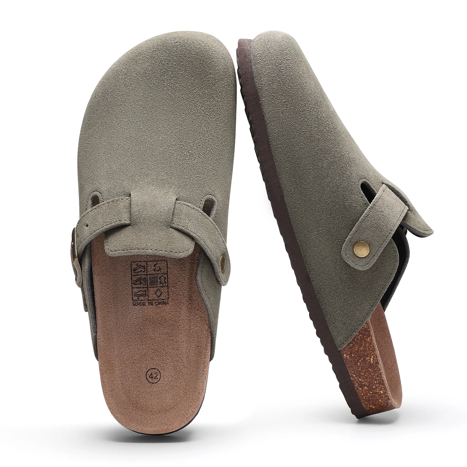 Evshine Cork Clogs Slippers For Men Fashion Men Mules Shoe with Arch Support Unisex Classic Beach Shoes Men's Suede Sandals
Evshine Cork Clogs Slippers For Men Fashion Men Mules Shoe with Arch Support Unisex Classic Beach Shoes Men's Suede Sandals
