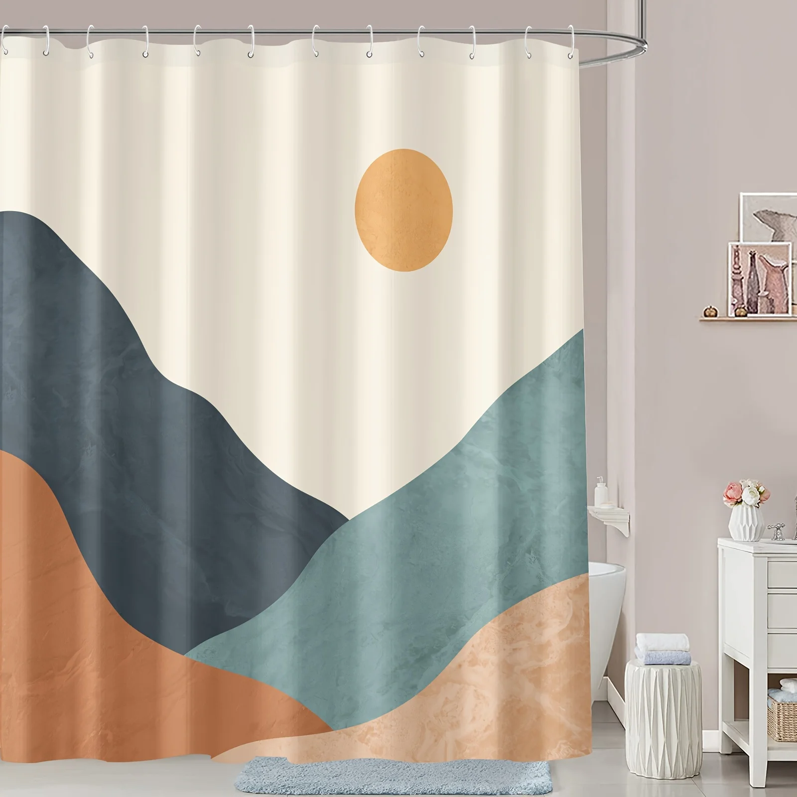 Stylish Boho Abstract Geometric Mountain Shower Curtain for Modern Bathroom Decor Waterproof Home Accent Set
Stylish Boho Abstract Geometric Mountain Shower Curtain for Modern Bathroom Decor Waterproof Home Accent Set