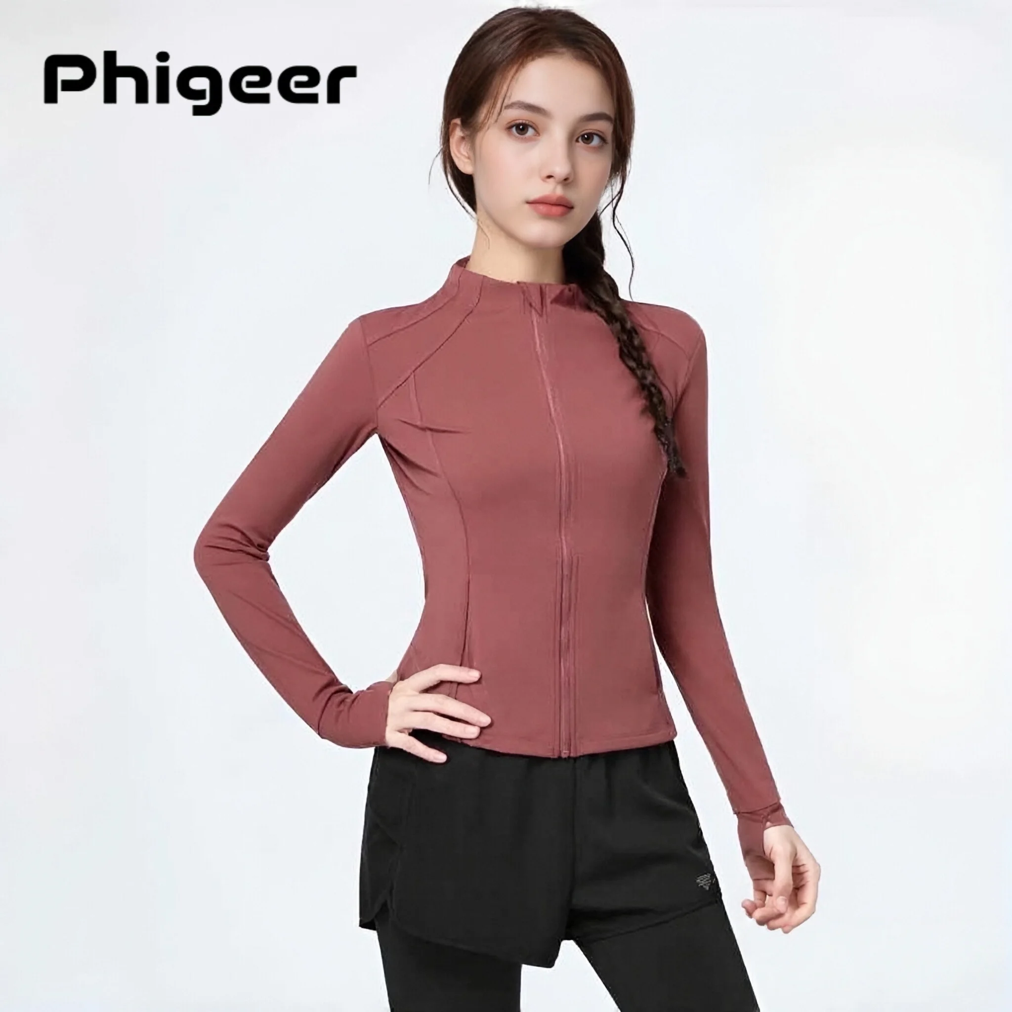 PHIGEER Women's Full Zip Yoga Top, Women Windproof Running Track Jacket, Slim Fit Long Sleeve Gym Coat with pockets, Streetwear
PHIGEER Women's Full Zip Yoga Top, Women Windproof Running Track Jacket, Slim Fit Long Sleeve Gym Coat with pockets, Streetwear