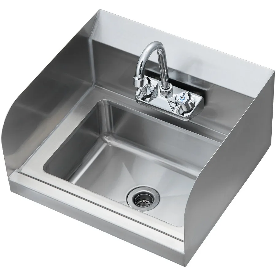 Commercial Hand Sink with Faucet and Side Splash NSF Stainless Steel Sink for Washing Small Hand Washing Sink Wall Mount Hand
Commercial Hand Sink with Faucet and Side Splash NSF Stainless Steel Sink for Washing Small Hand Washing Sink Wall Mount Hand