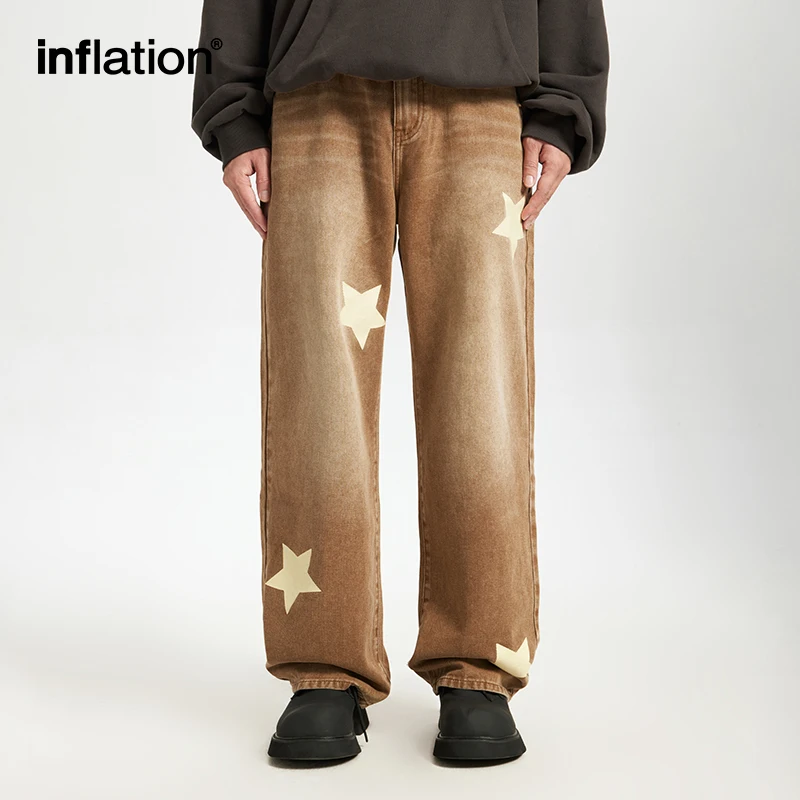 INFLATION Star Distressed Denim Pants Vintage Acid Wash Jeans Streetwear High Waisted Retro Jeans for Men
INFLATION Star Distressed Denim Pants Vintage Acid Wash Jeans Streetwear High Waisted Retro Jeans for Men