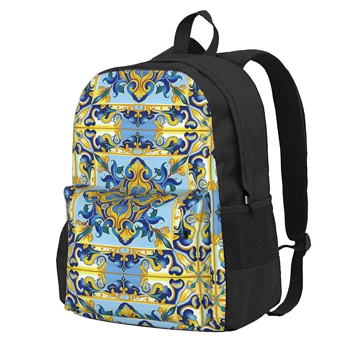 Italian Majolica Tiles Blue And Gold Student Backpack School Bag HikingTravelDaypack for Men Women Fashion Bookbag Shoulder Bags
Italian Majolica Tiles Blue And Gold Student Backpack School Bag HikingTravelDaypack for Men Women Fashion Bookbag Shoulder Bags
