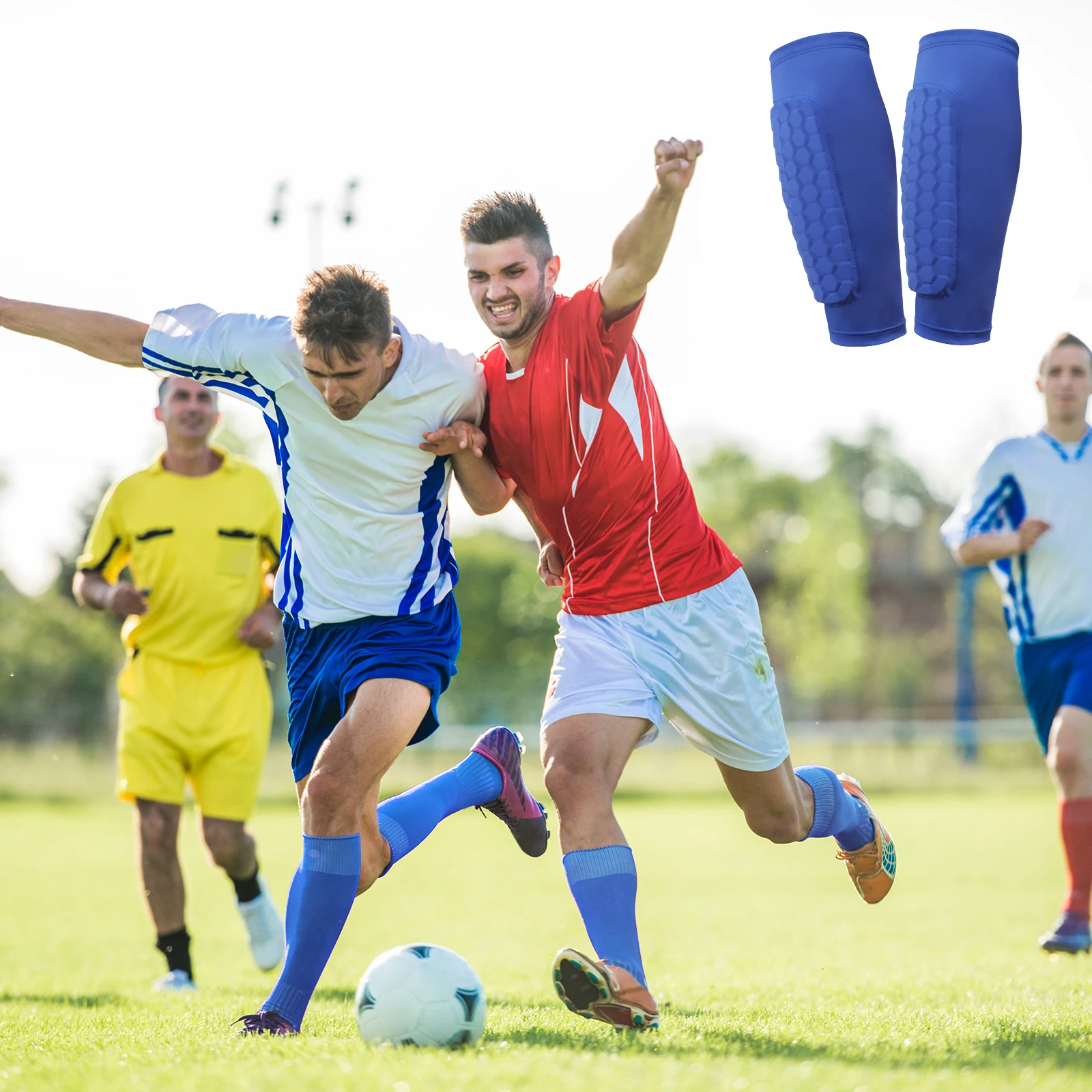 Shin Defender with Honeycomb Pads Football Shin Pads Ergonomic Lightweight Calf Protective Gear for Boys Girls Men Women
Shin Defender with Honeycomb Pads Football Shin Pads Ergonomic Lightweight Calf Protective Gear for Boys Girls Men Women
