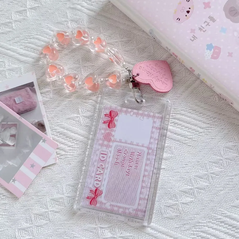 INS Student Card Holder Clear with Love Pendant Card Holder Keychain Photo Sleeves
INS Student Card Holder Clear with Love Pendant Card Holder Keychain Photo Sleeves