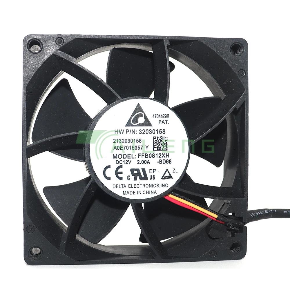 FFB0812XH 80mm Fan 12V 2.0A 9000RPM 92.7CFM High Speed Axial Cooling Fan 80x80x25mm 8025 Forced Pressure Fan Server Industrial
FFB0812XH 80mm Fan 12V 2.0A 9000RPM 92.7CFM High Speed Axial Cooling Fan 80x80x25mm 8025 Forced Pressure Fan Server Industrial