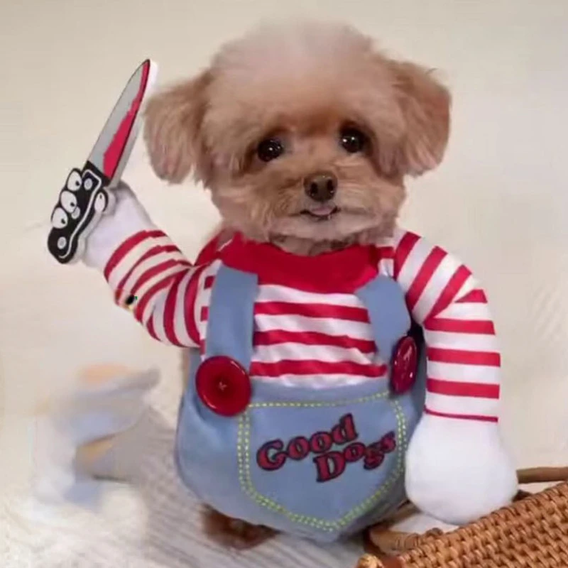 Child's Play Cosplay Costume Carnival Uniform Anime Halloween Costumes Warm Hoodies for Small Dog Medium Size Pets Cats
Child's Play Cosplay Costume Carnival Uniform Anime Halloween Costumes Warm Hoodies for Small Dog Medium Size Pets Cats